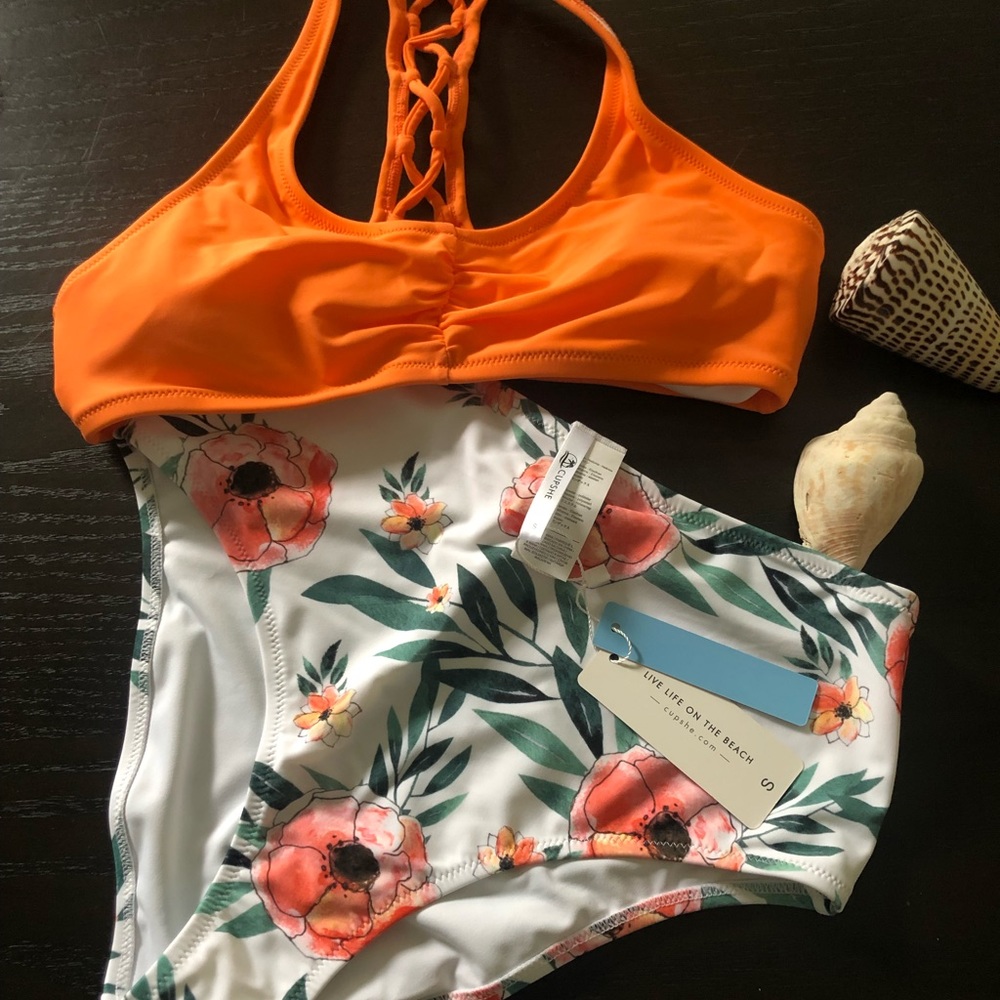 High waisted bikini set